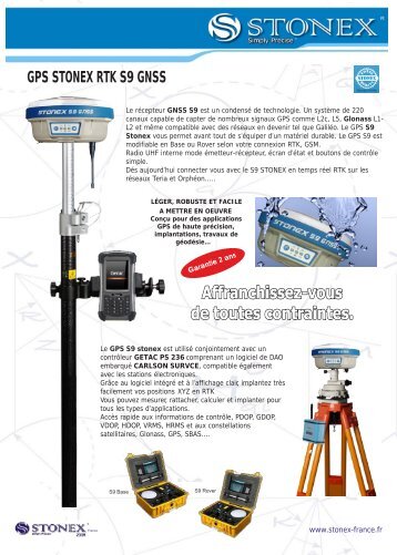 GPS STONEX RTK S9 GNSS - Stonex France