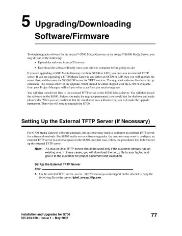 5 Upgrading/Downloading Software/Firmware - Avaya Support