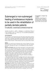 Submerged or non-submerged healing of endosseous implants to ...