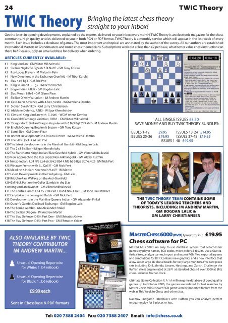 Fritz 11 & Powerbooks 2008 & Endgame Turbo - London Chess ...