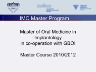 IMC Master Program - International Medical College IMC