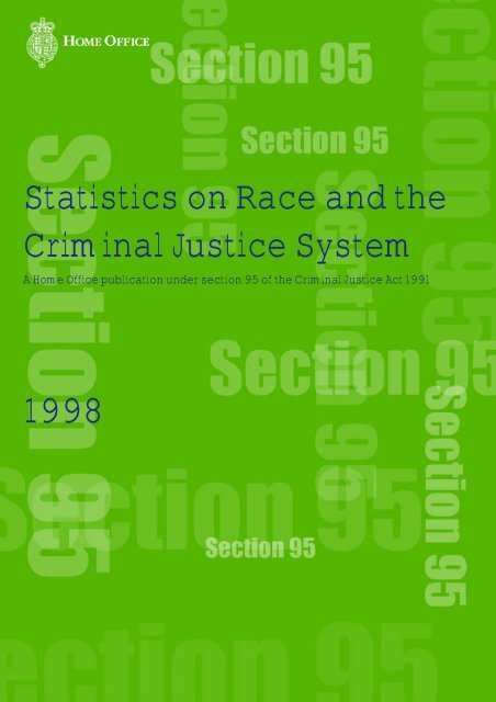 Statistics on Race and the Criminal Justice System 1998