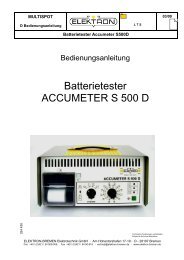 Batterietester ACCUMETER S 500 D - ELEKTRON Bremen GmbH