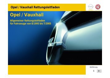 Opel / Vauxhall Rettungsleitfaden