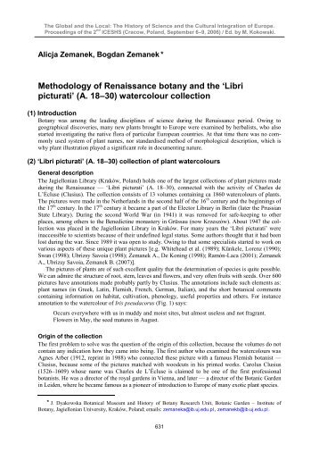 Methodology of Renaissance botany and the 'Libri picturati' (A. 18 ...