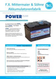 Informationsblatt Starterbatterien POWERplus (ca ... - Bayern-Batterien