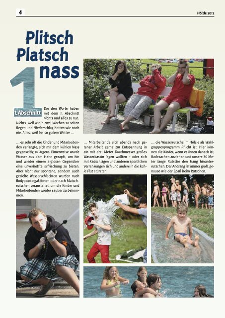 Hölzle Zeitung 2012 - Ferienwaldheim Hölzle