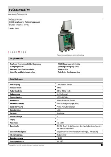 FVÜ5802FM/E/WF - Rene Koch AG