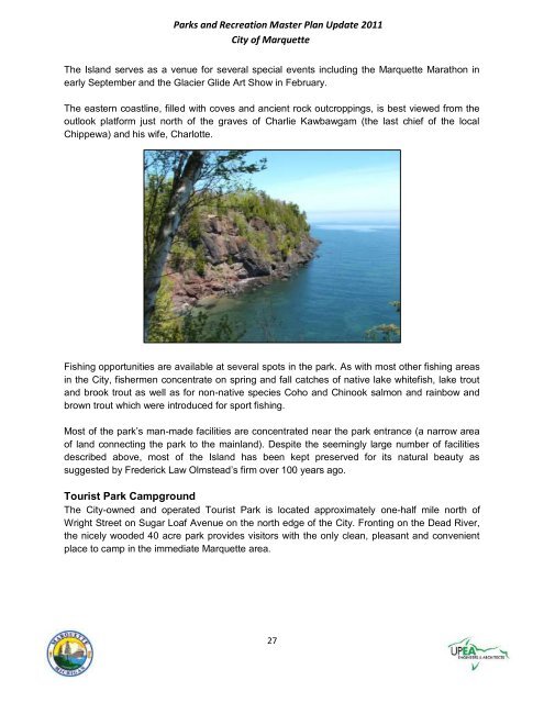 Parks & Recreation Five Year Recreation Plan ... - City of Marquette