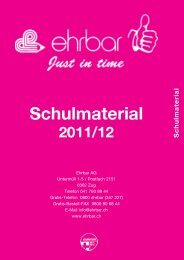 Schulkatalog - ehrbar ag