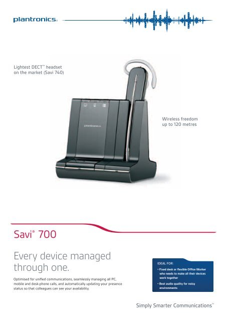 Download Plantronics Savi™ Office W700 Series ... - Atlas Gentech