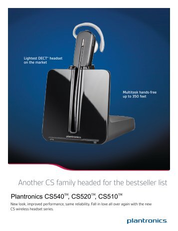 Plantronics CS540 Wireless Headset Data Sheet