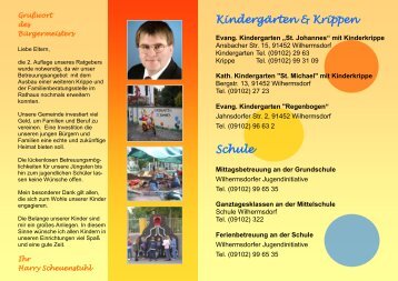 Kindergärten & Krippen Schule - Markt Wilhermsdorf