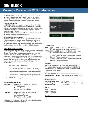 Cresnet – Verteiler als REG (Hutschiene) - Crestron