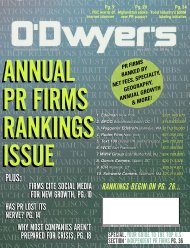 SPECIAL ISSUE: - Odwyerpr.com