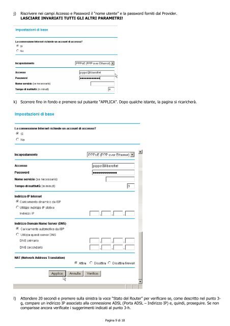 Configurazione DG834 - Netgear