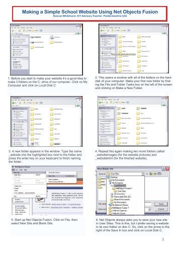 Making a Simple School Website Using Net Objects Fusion