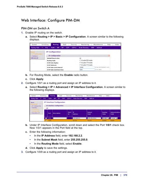 ProSafe 7000 Managed NETGEAR Switch Software Administration ...