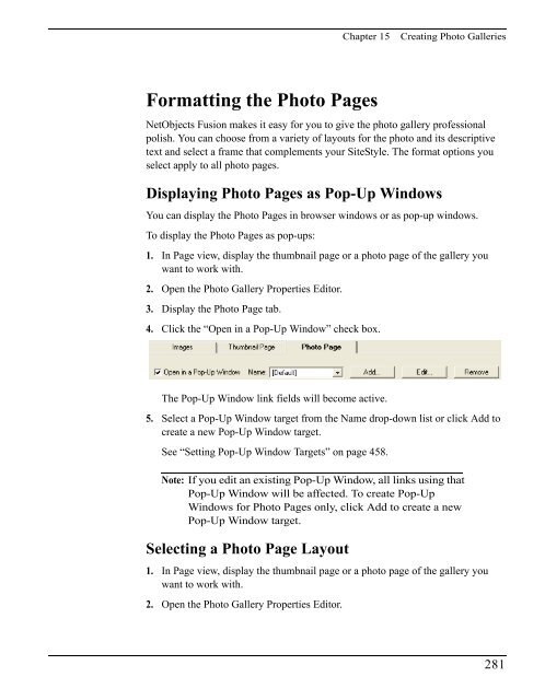 User Guide - NetObjects Fusion