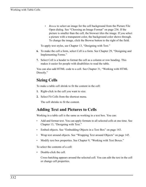 User Guide - NetObjects Fusion