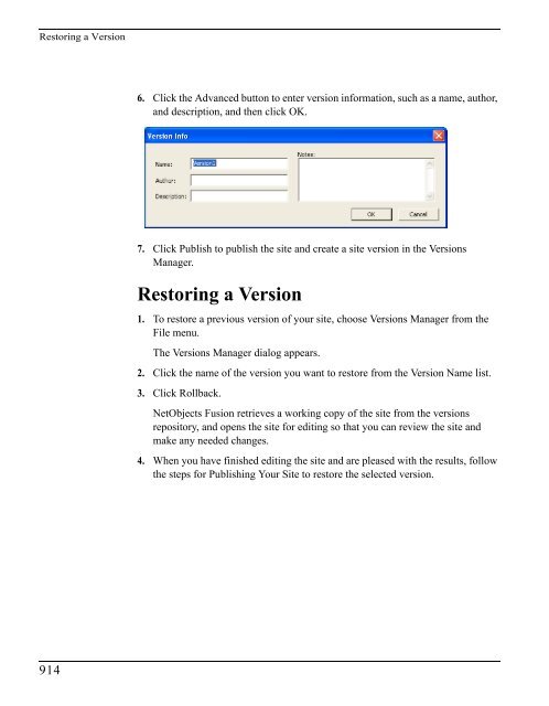 User Guide - NetObjects Fusion