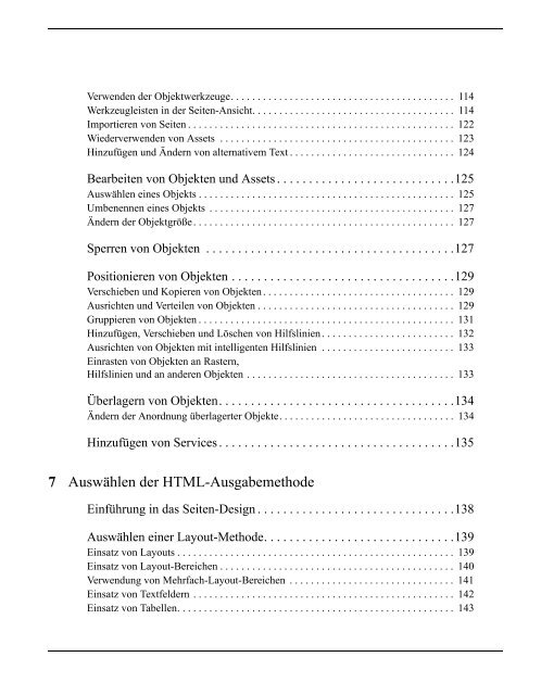 Benutzerhandbuch - NetObjects Fusion