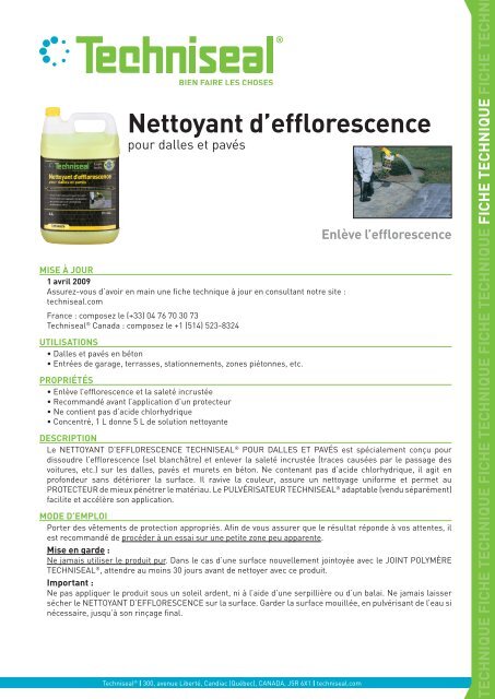 Nettoyant d'efflorescence - Castorama