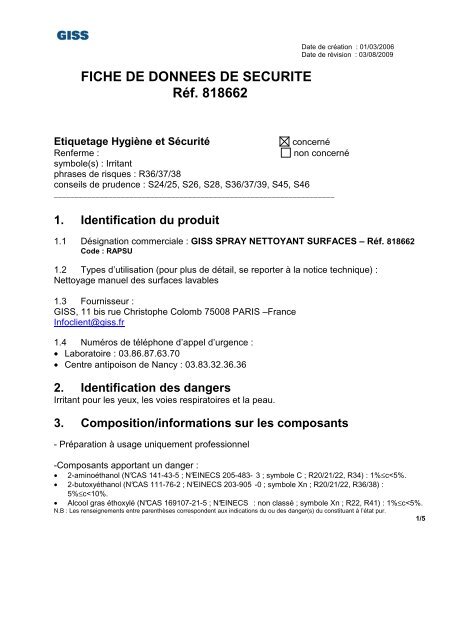 La Gamme Daspirateurs Giss Orexadcom