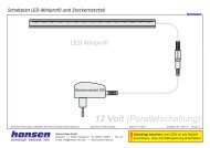 10011 Schaltplan Miniprofil und Steckernetzteil - Hansen
