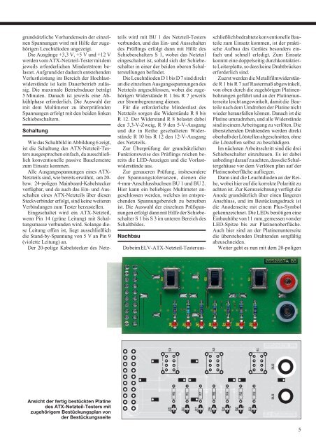 Atx Netzteil Tester Schaltplan