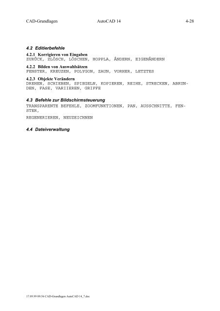 CAD-Grundlagen mit AutoCAD 14