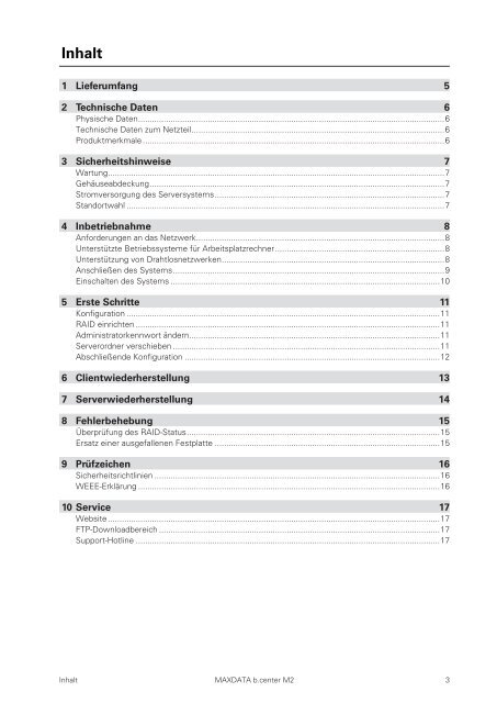 Benutzerhandbuch MAXDATA b.center