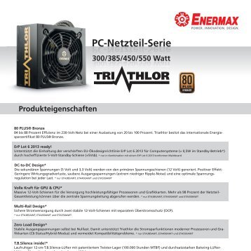 PC-Netzteil-Serie PC-Netzteil-Serie PC Netzteil Serie PC ... - Enermax