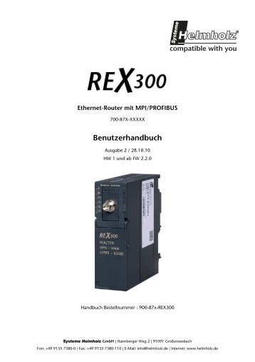 REX 300 - Handbuch (DE) - TP Automation eK Startseite