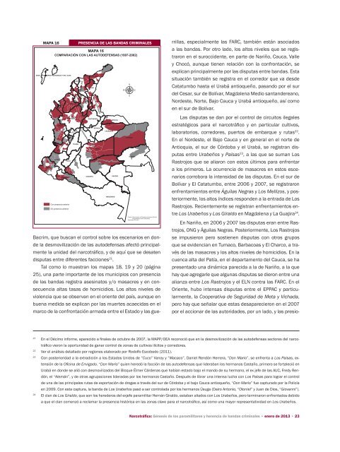 Narcotráfico: Génesis de los paramilitares y herencia de bandas criminales