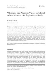 Whiteness and Western Values in Global Advertisements: An ...