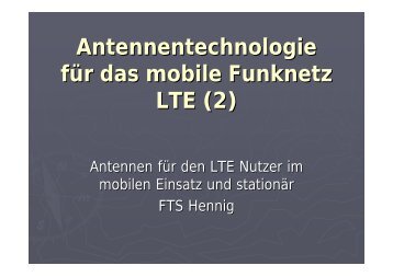 Antennentechnologie für das mobile Funknetz LTE (2)