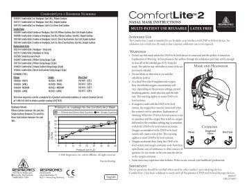 Nasal Mask INstructIoNs Intended Use MultI-PatIeNt use reusable ...