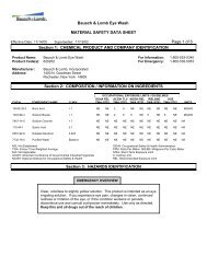 MSDS FOR RD-782 Monomer Mix - Bausch + Lomb