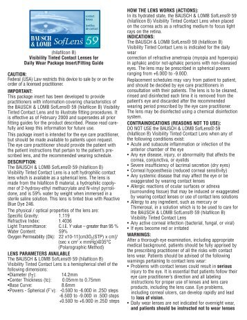 how the lens works (actions) - Bausch + Lomb