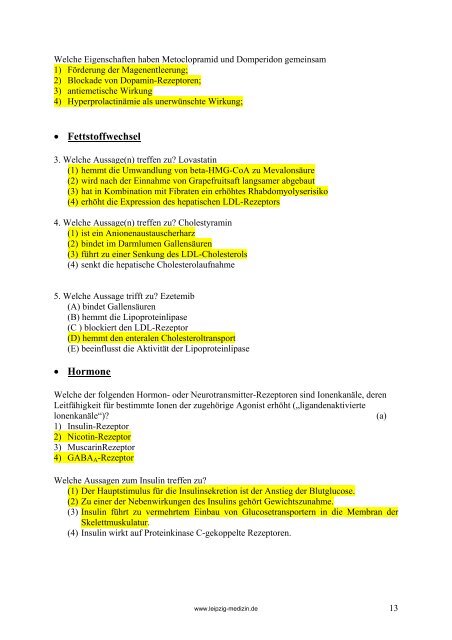 FRAGENSAMMLUNG • Lokalanästhetika • Antiepileptika