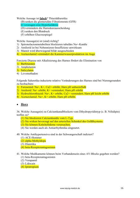 FRAGENSAMMLUNG • Lokalanästhetika • Antiepileptika