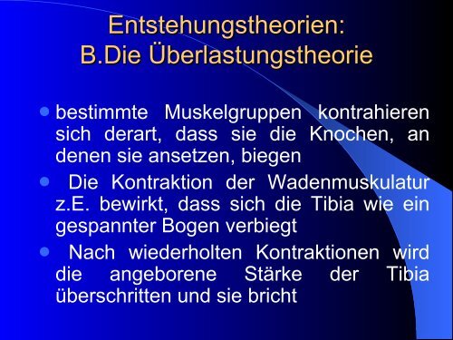 Allgemeine Verletzungen und Uberbelatungsschäden