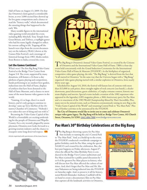 GameRoom Magazine - International Video Game Hall of Fame