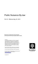 Public Nuisance By-law PH-18 - City of London