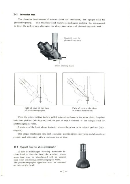 Olympus Laboratory Microscope Model E (EC and EF) Instructions