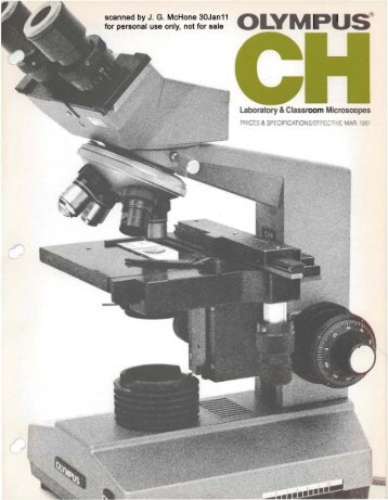 Olympus CH Laboratory & Classroom Microscopes - Prices ...