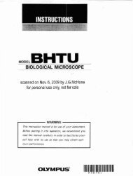 Olympus Biological Microscope Instructions BHTU (BH-2)