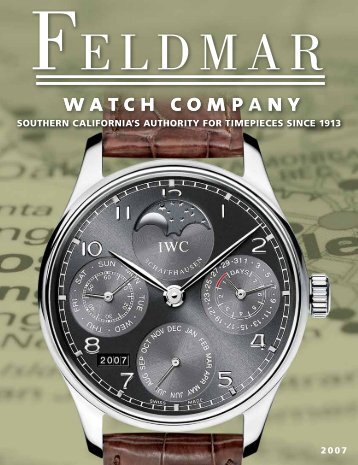 Download this catalog as a PDF. - Feldmar Watch Company