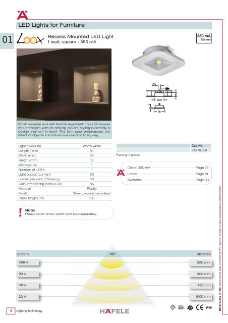 Lighting Technology - Häfele e@sy link Online Catalogue